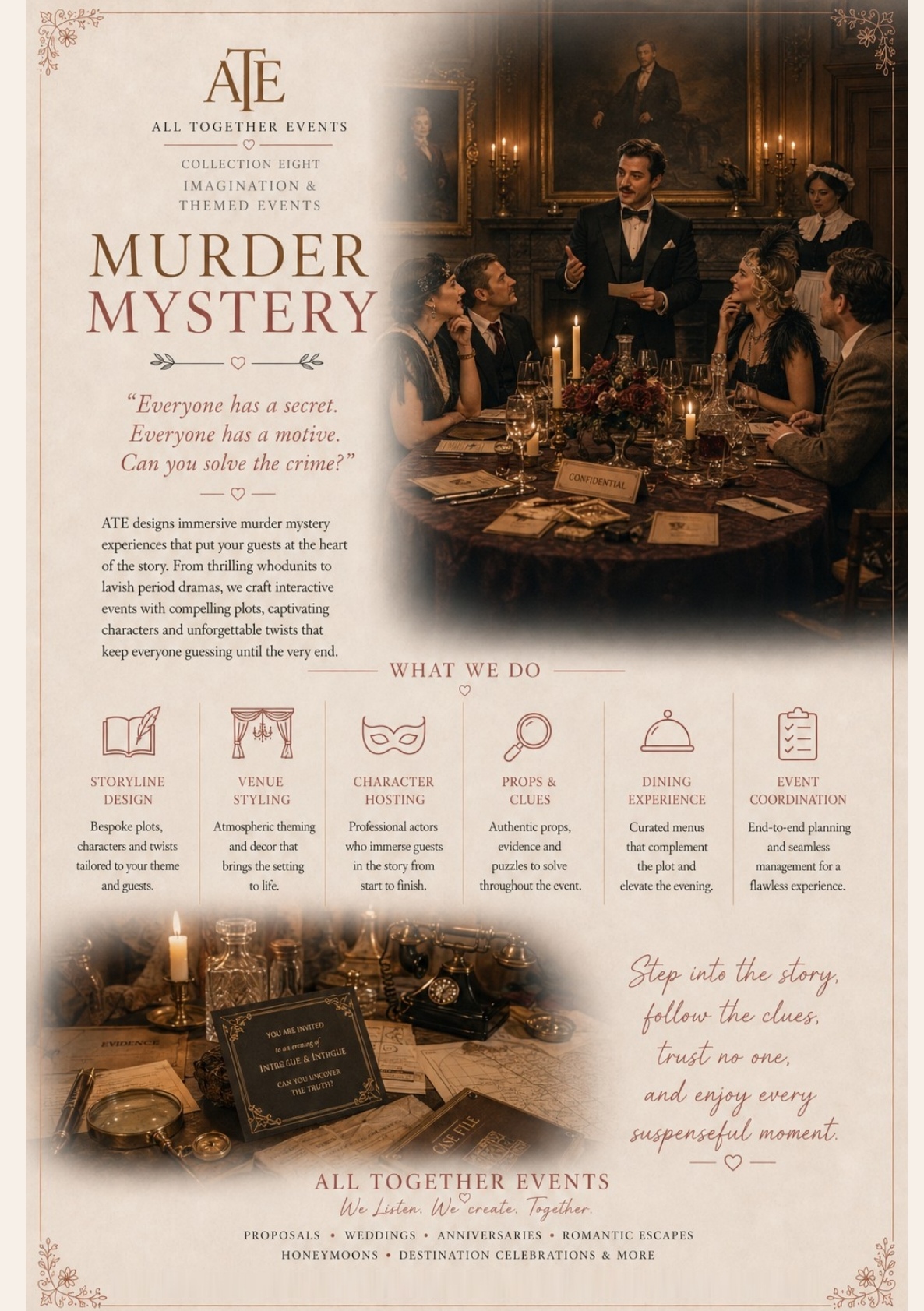 Murder Mystery — All Together Events flyer