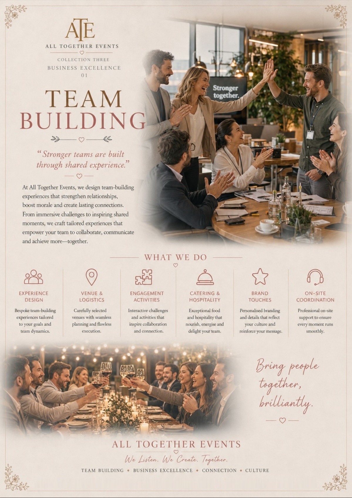 Team Building — All Together Events flyer