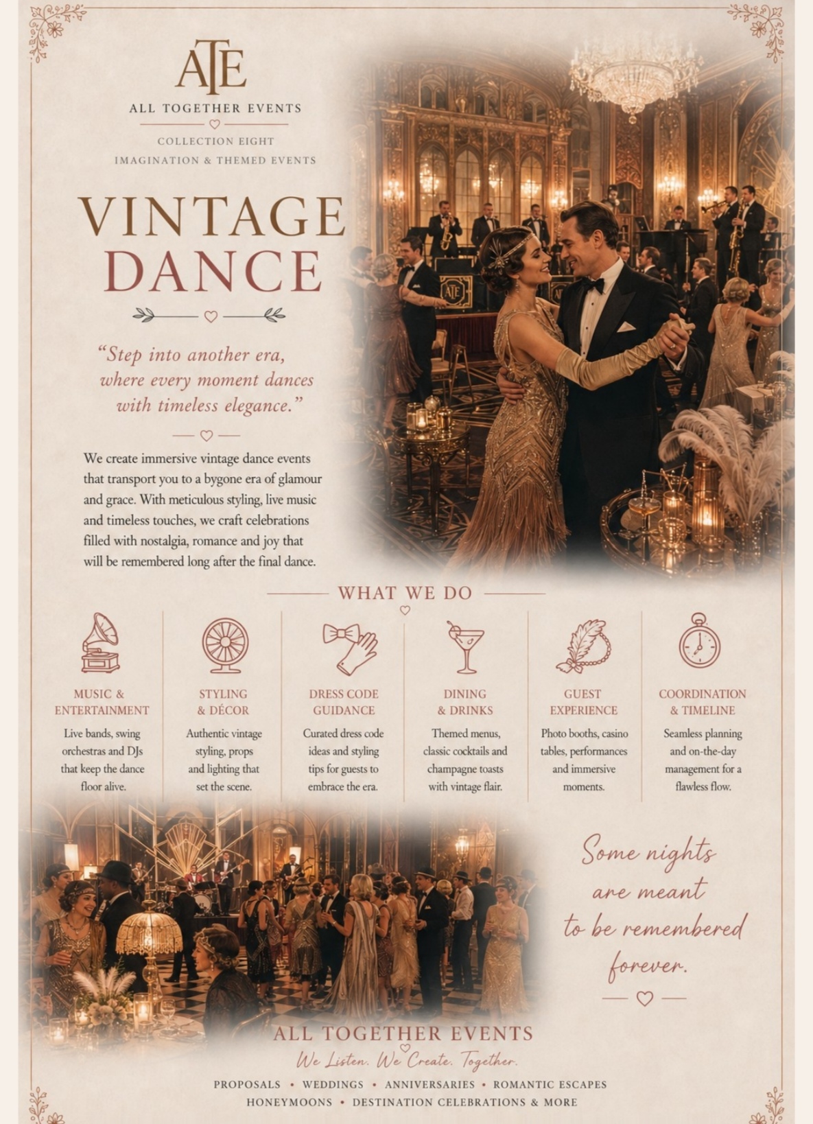 Vintage Dance — All Together Events flyer