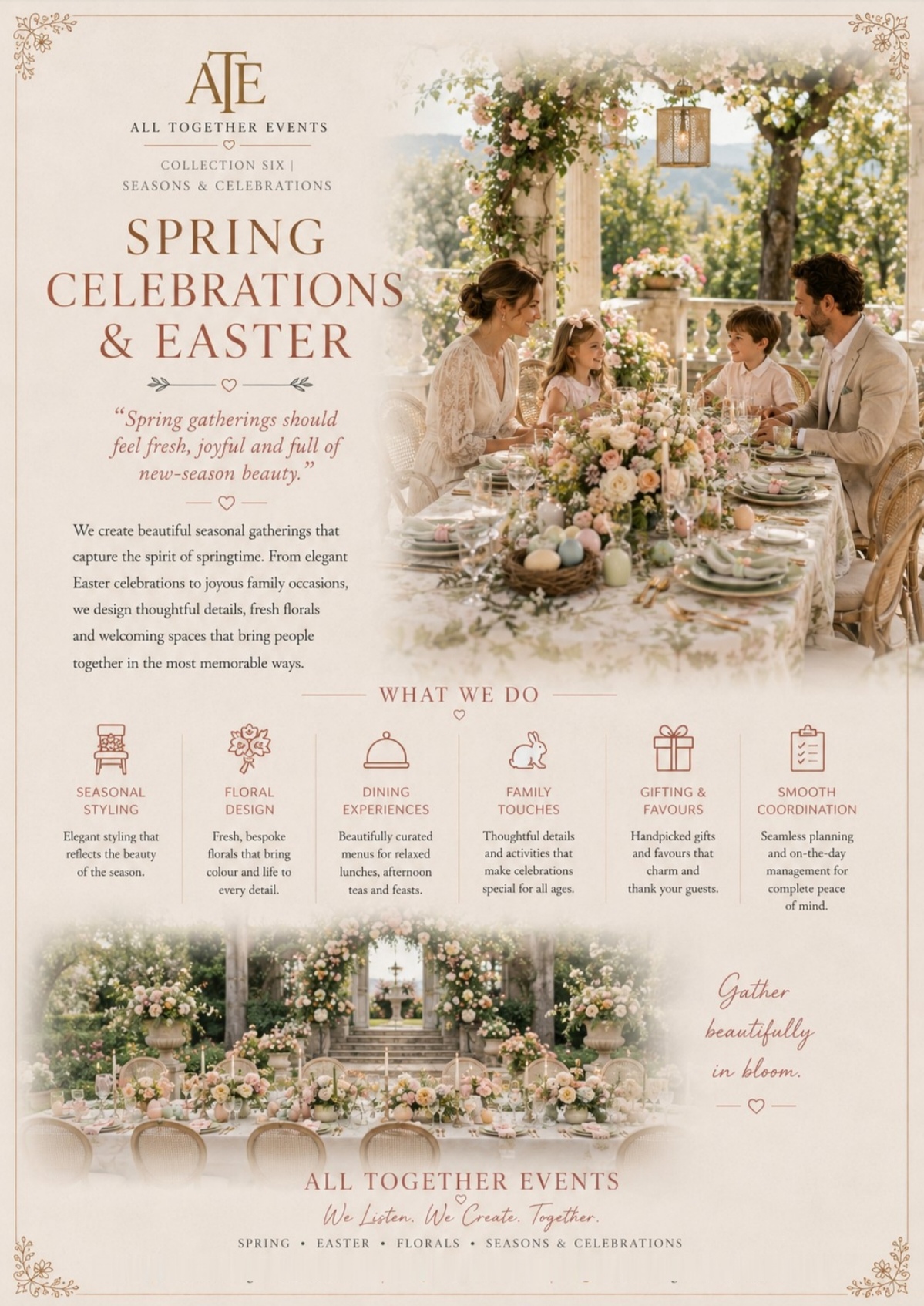 Spring Celebrations & Easter — All Together Events flyer