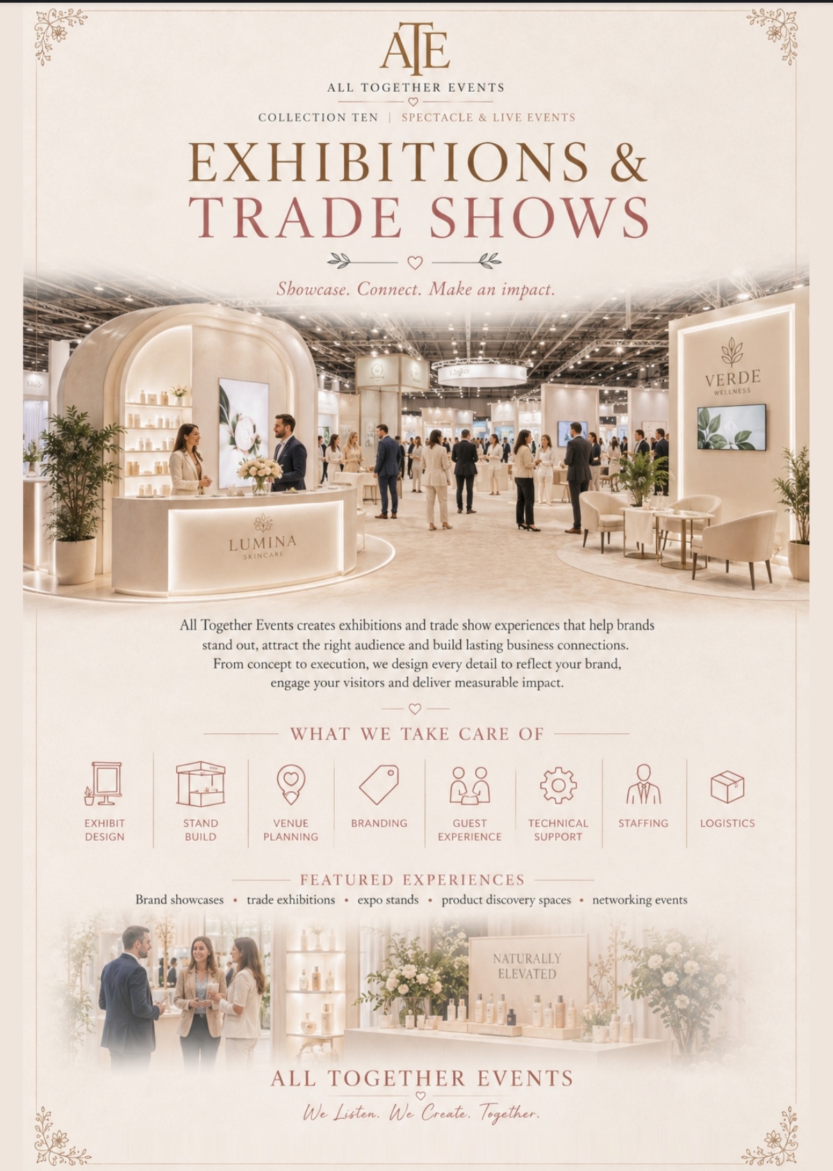 Exhibitions & Trade Shows — All Together Events flyer