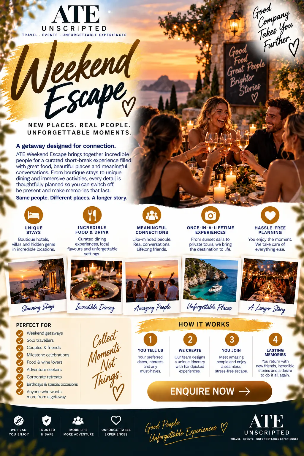 The Weekend Escape — ATE Unscripted flyer