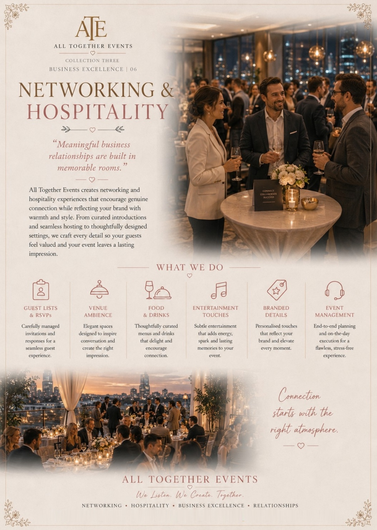 Networking & Hospitality — All Together Events flyer