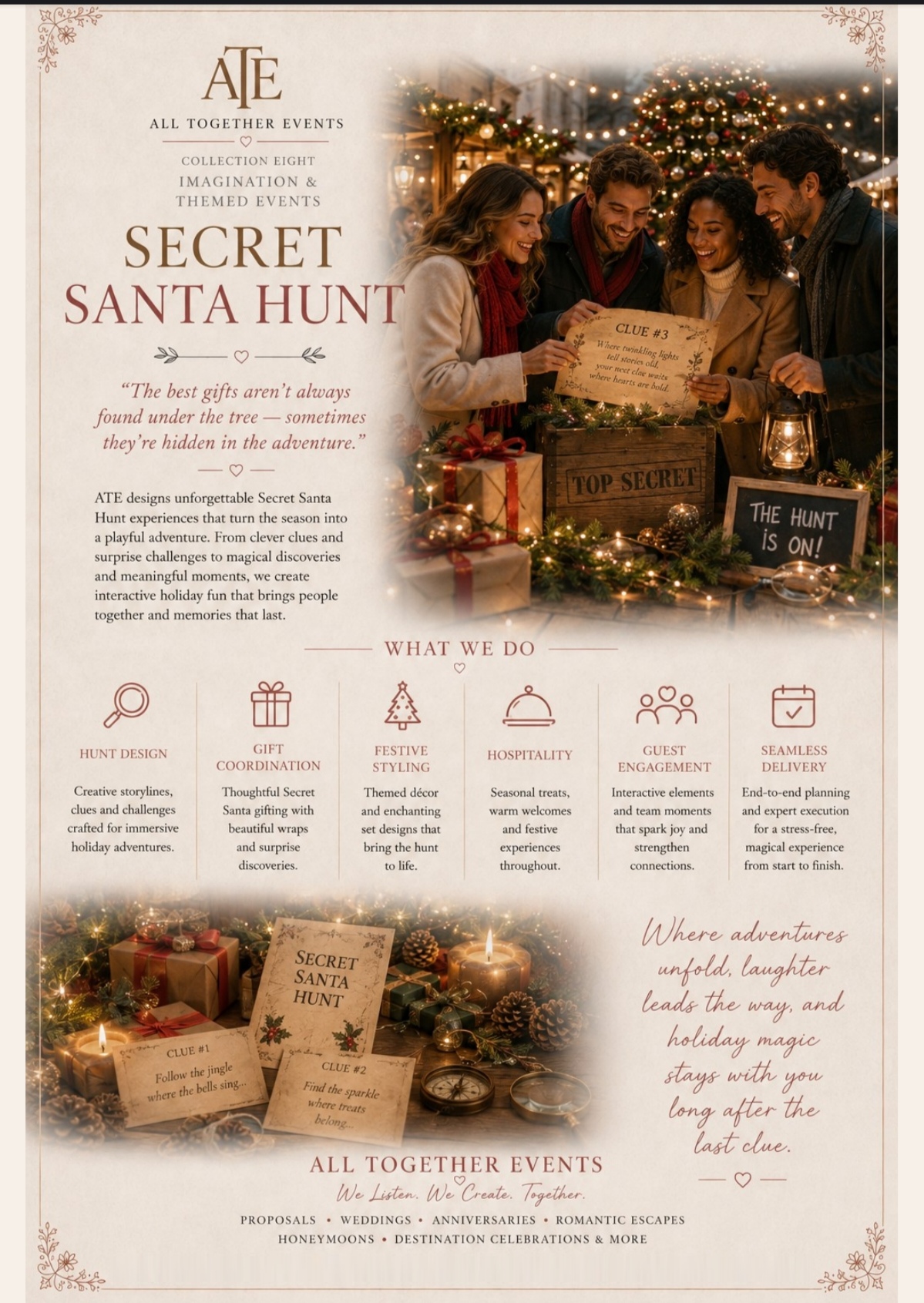 Secret Santa Hunt — All Together Events flyer