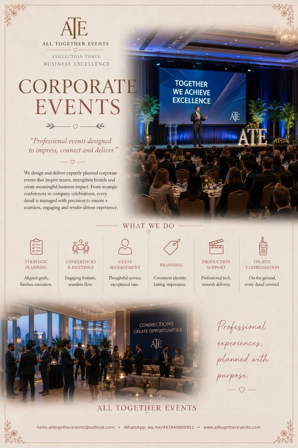 Corporate Events — All Together Events flyer