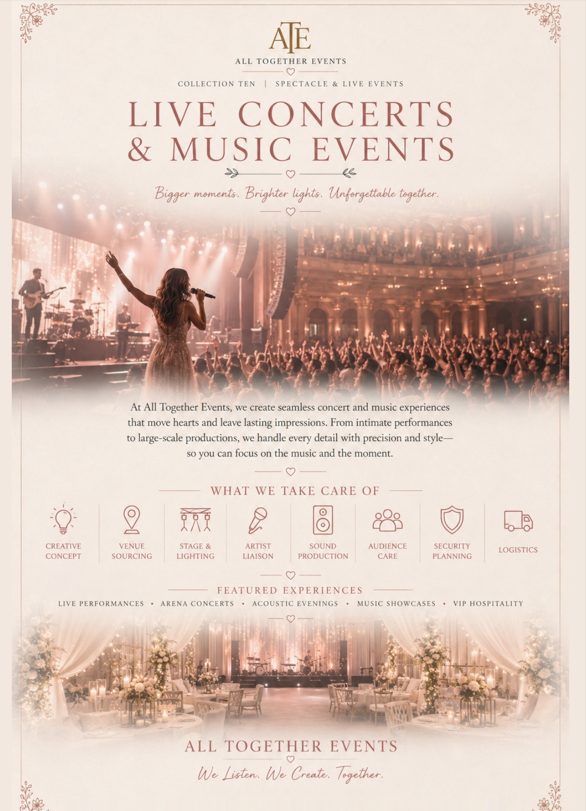 Live Concerts & Music Events — All Together Events flyer