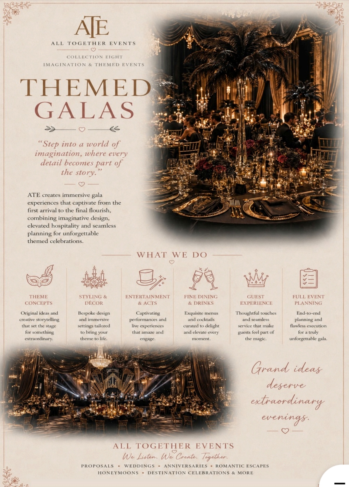 Themed Galas — All Together Events flyer