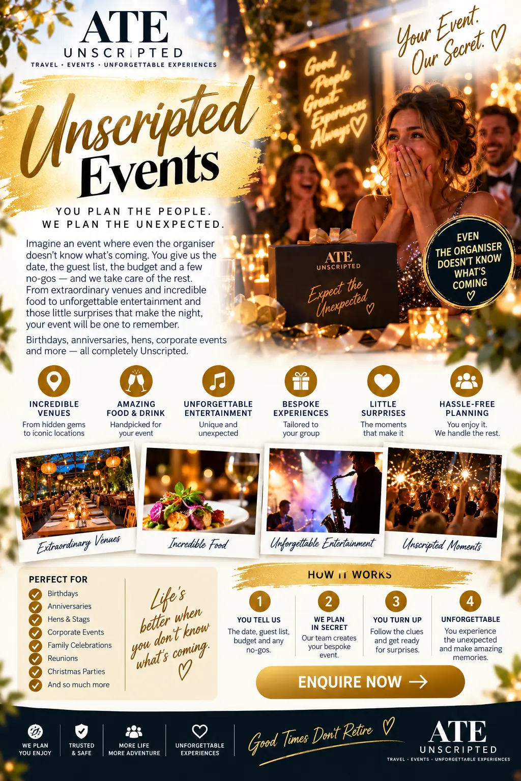 Unscripted Events — ATE Unscripted flyer