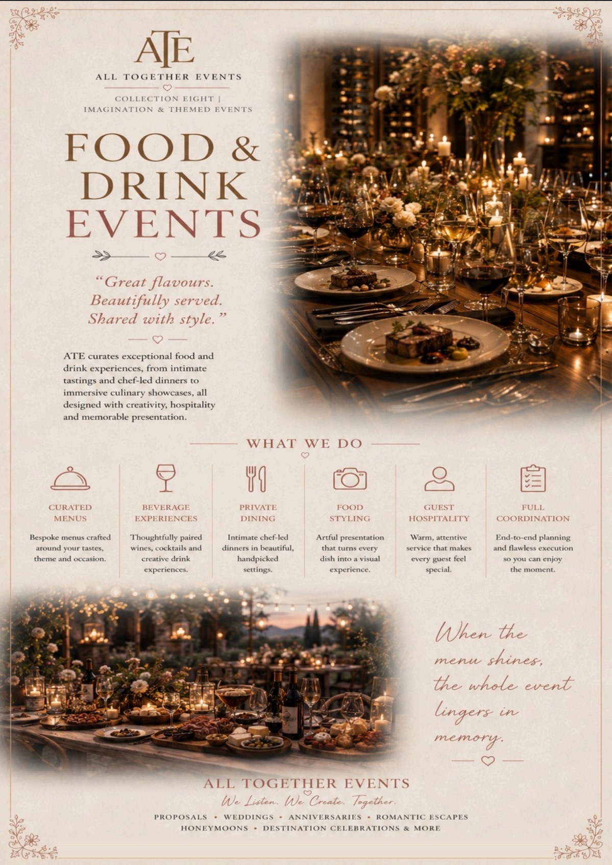 Food & Drink Events — All Together Events flyer