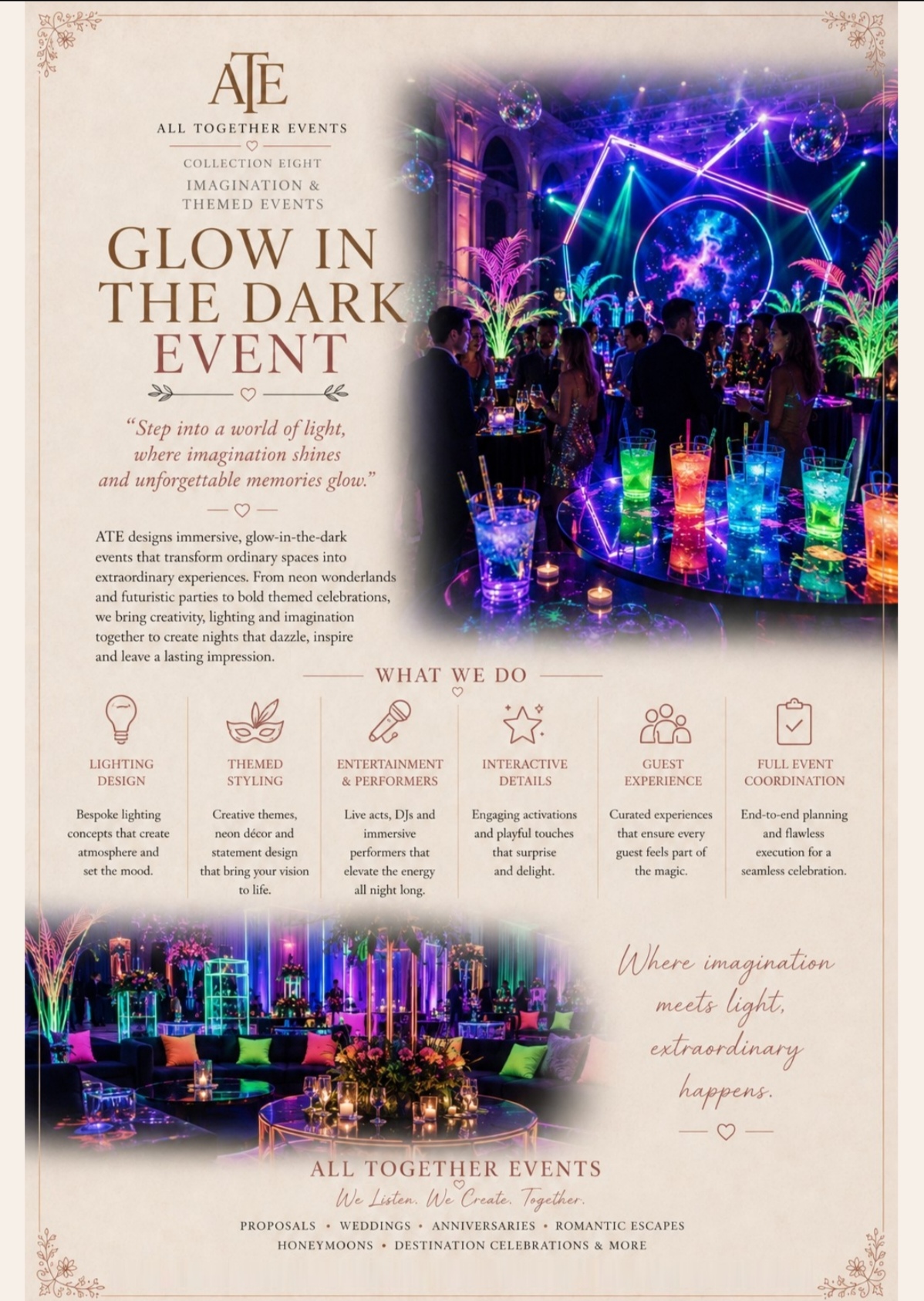 Glow in the Dark Event — All Together Events flyer