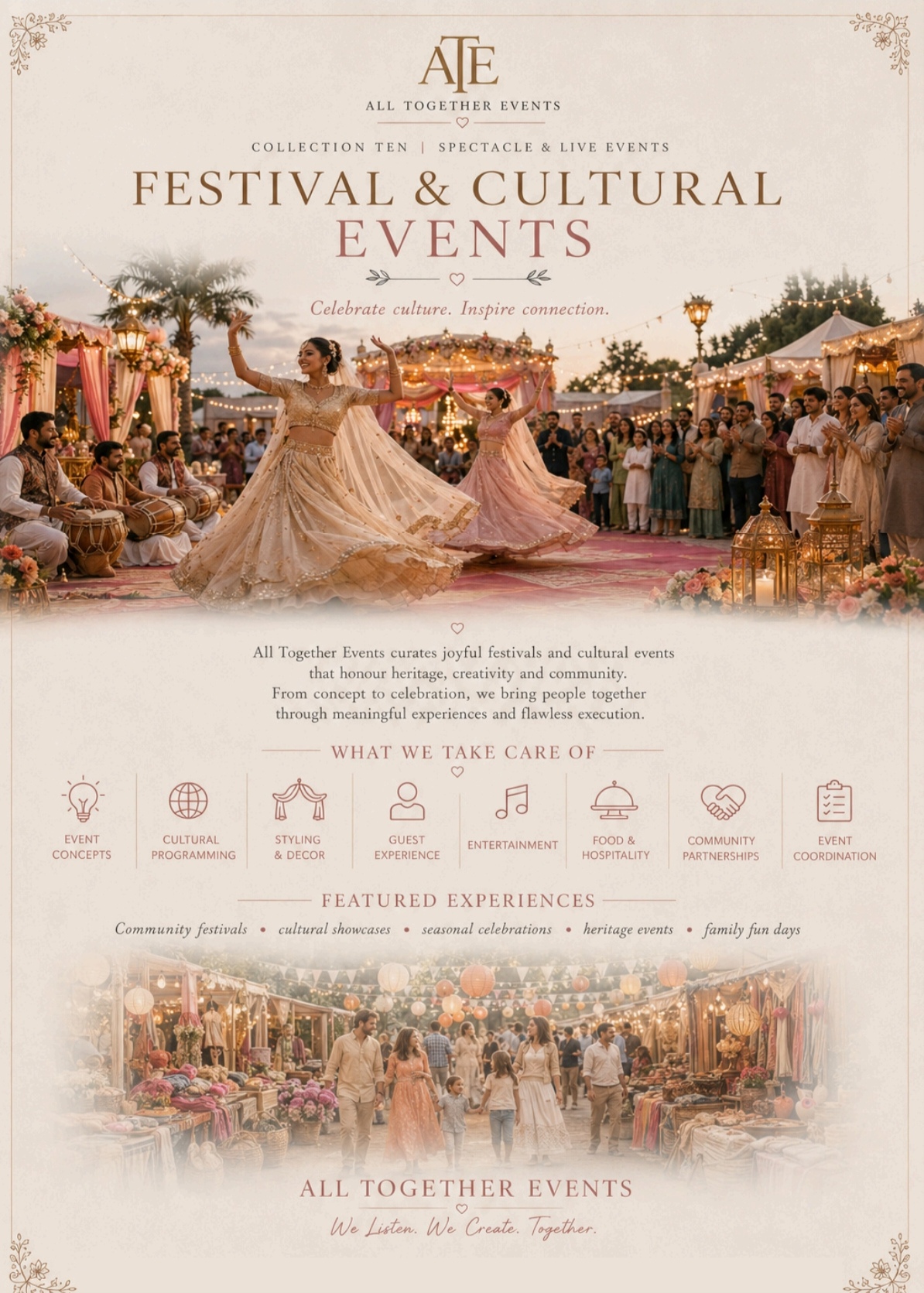 Festival & Cultural Events — All Together Events flyer