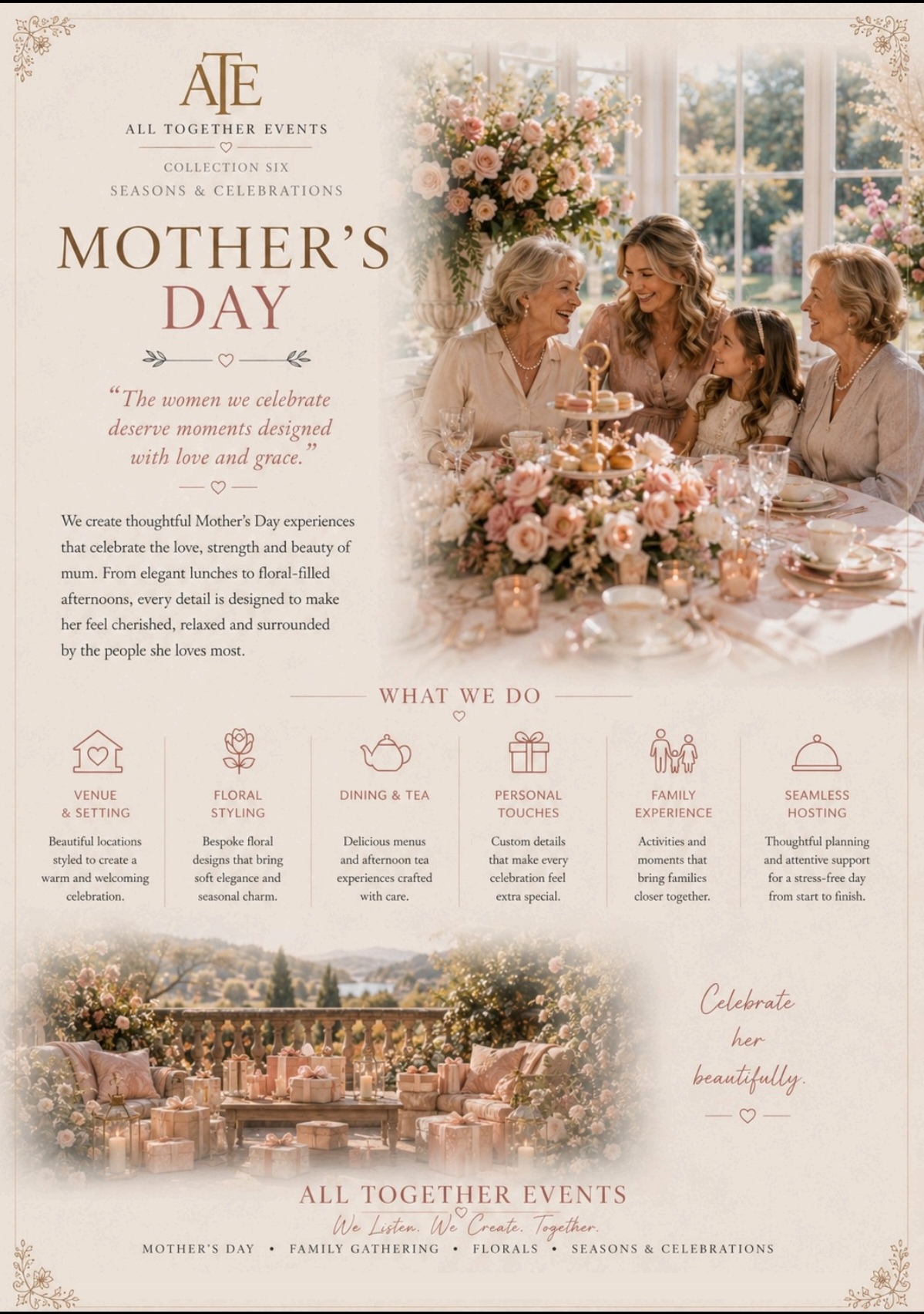 Mother’s Day — All Together Events flyer