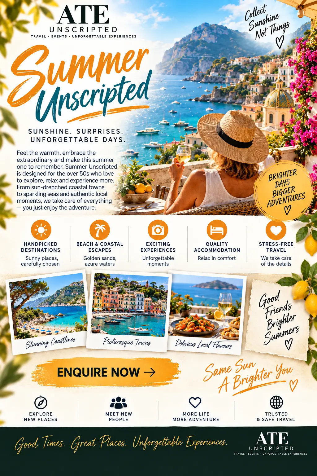 Summer Unscripted — ATE Unscripted flyer