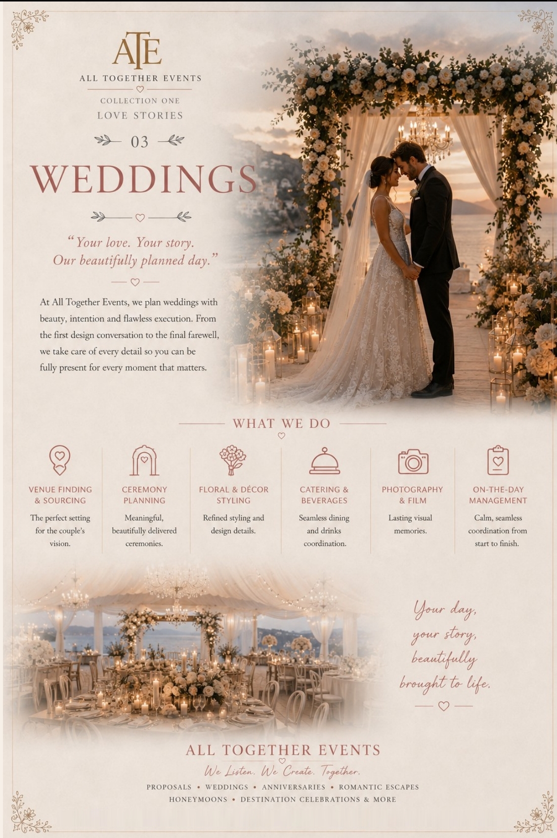 Weddings — All Together Events flyer