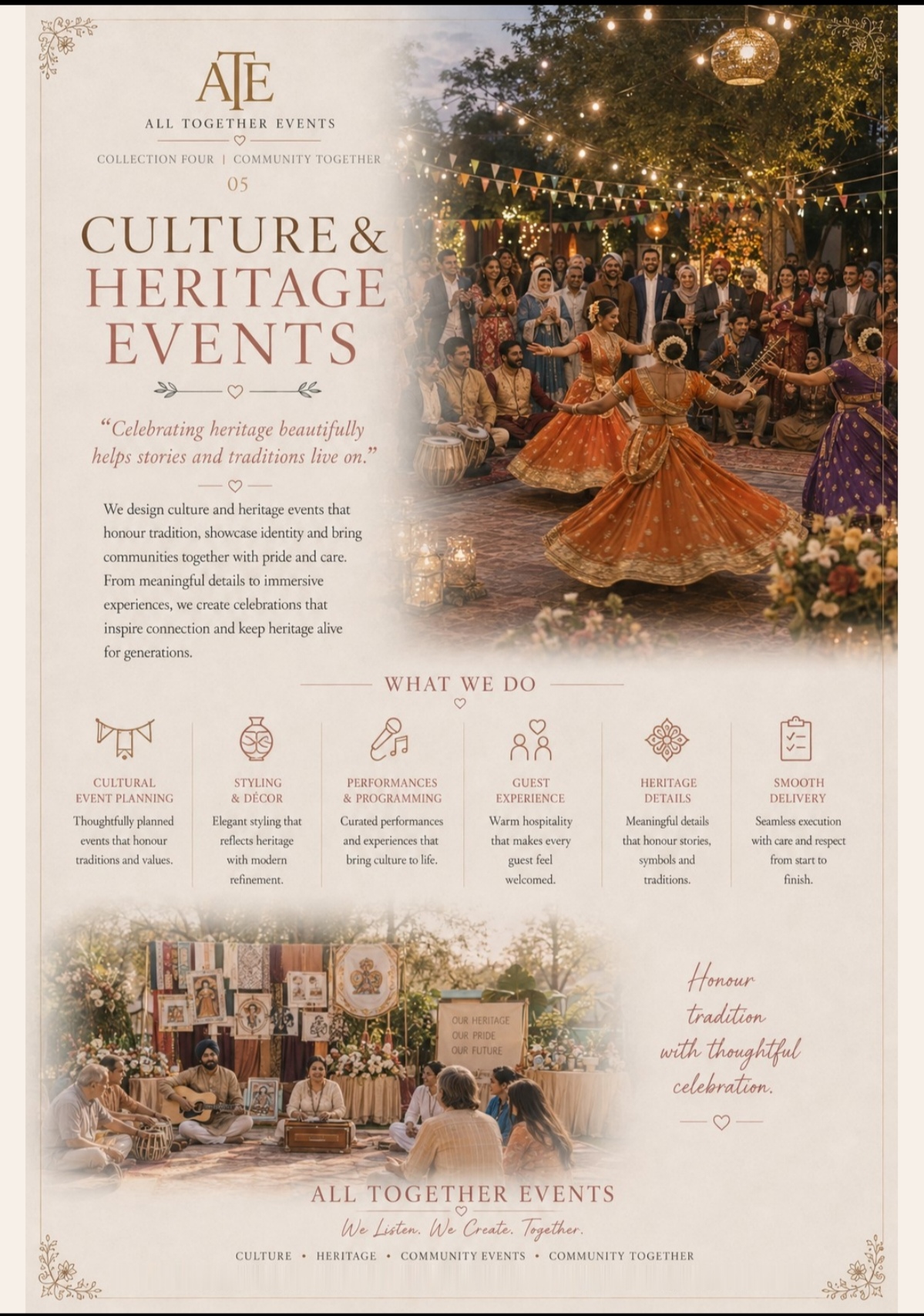 Culture & Heritage Events — All Together Events flyer