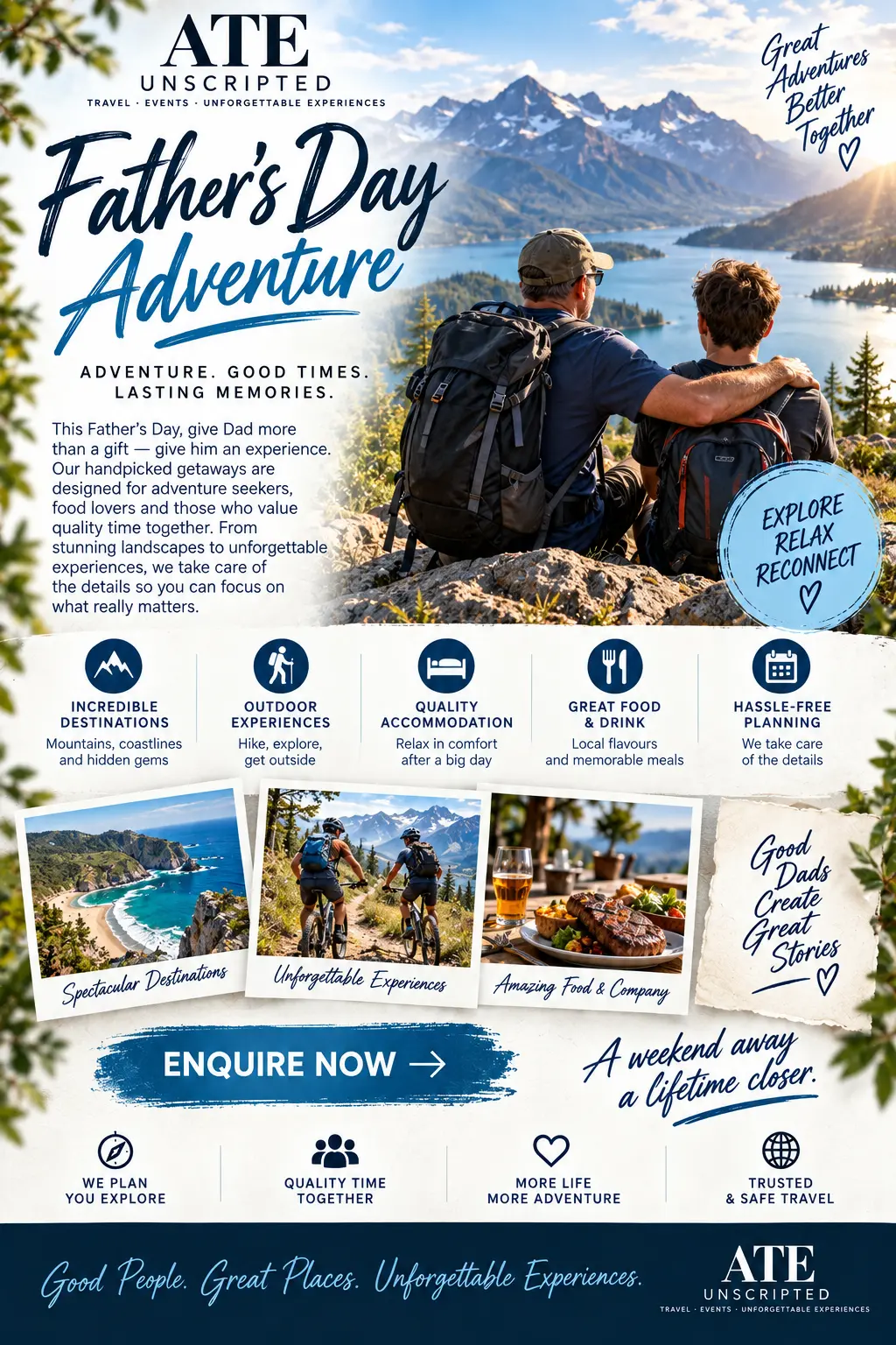Father's Day Adventure — ATE Unscripted flyer